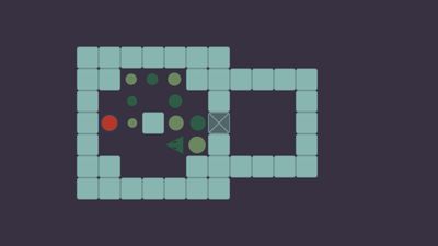 Game screenshot featuring a puzzle with a door and a switch